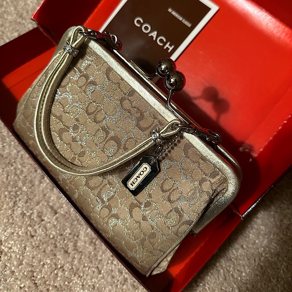 Gold and Silver Coach evening bag!